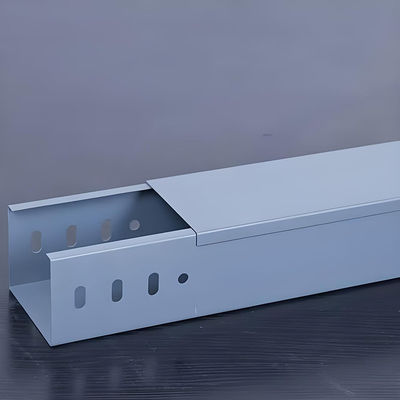 Good price 4 Slots Straight Slotted Cable Tray 50mm Height Straight Galvanised Steel Trunking online